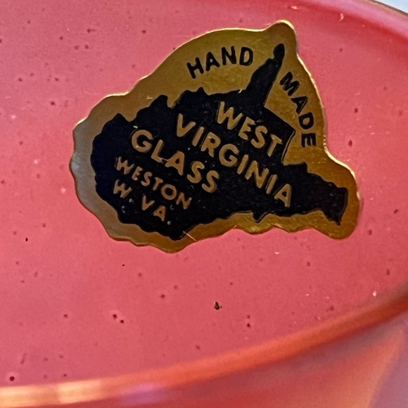 Hand made West Virginia Glass 40th Anniversary Vase. 8” tall. Pre owned 1984 - Picture 3 of 3
